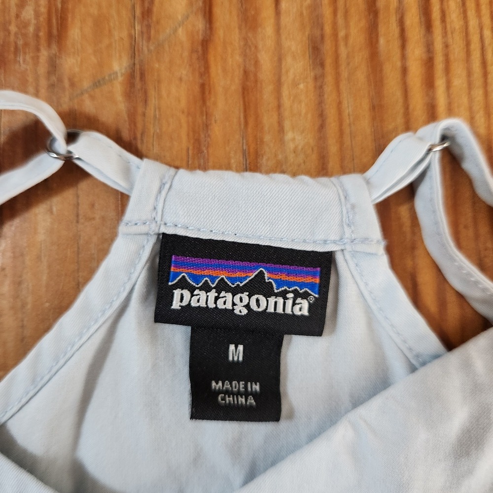 Patagonia Lost Wildflower Dress Forest Song Atoll Blue Pockets Adjustable Midi M - Picture 5 of 11